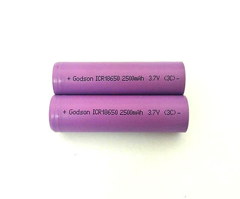 ICR18650 แบตเตอรี่ลิเธียมไอออนไฟฉุกเฉินแบตเตอรี่เป็นมิตรกับสิ่งแวดล้อม 2500mAh