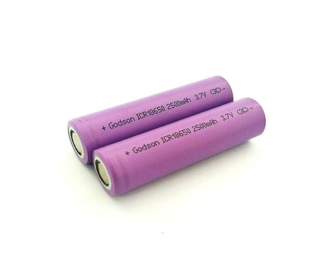 ICR18650 แบตเตอรี่ลิเธียมไอออนไฟฉุกเฉินแบตเตอรี่เป็นมิตรกับสิ่งแวดล้อม 2500mAh