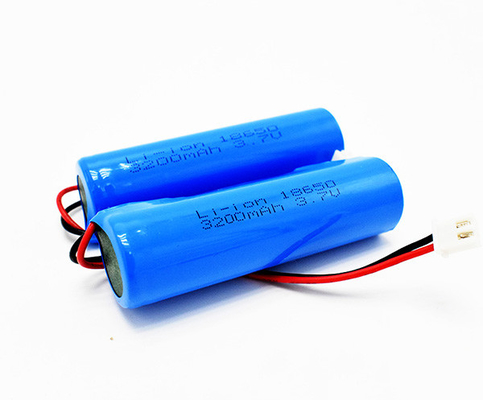 3200 MAh ไฟฉุกเฉินแบตเตอรี่ลิเธียมแจ็คเก็ต PVC ICR18650 3.70V