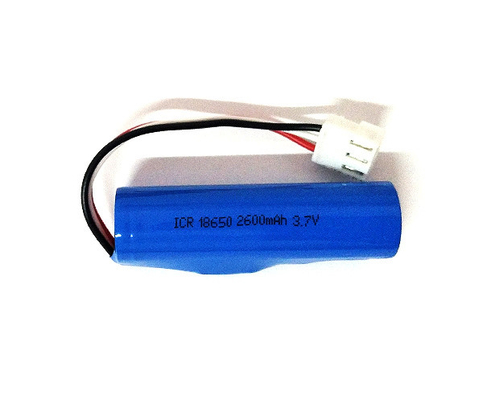 แบตเตอรี่ลิเธียมเหล็ก 2600mAh แบบชาร์จไฟได้ 3.7V ICR18650 Cell