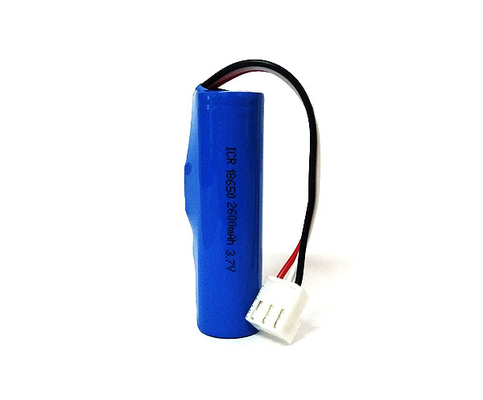 แบตเตอรี่ลิเธียมเหล็ก 2600mAh แบบชาร์จไฟได้ 3.7V ICR18650 Cell