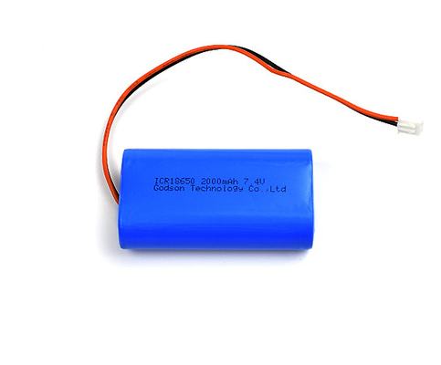 เป็นมิตรกับสิ่งแวดล้อม 7.4 V 2000mah แบตเตอรี่ลิเธียมไอออนแบบรีชาร์จ