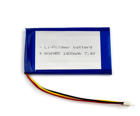 ลิเธียมโพลิเมอร์ 55g 7.4 V Li Ion แบตเตอรี่ 1400mAh เซลล์ 604985