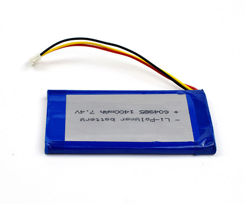 ลิเธียมโพลิเมอร์ 55g 7.4 V Li Ion แบตเตอรี่ 1400mAh เซลล์ 604985