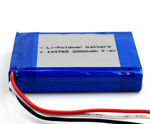 แบตเตอรี่ลิเธียมโพลิเมอร์ 144765 2000mAh 7.4V สำหรับไฟฉุกเฉิน