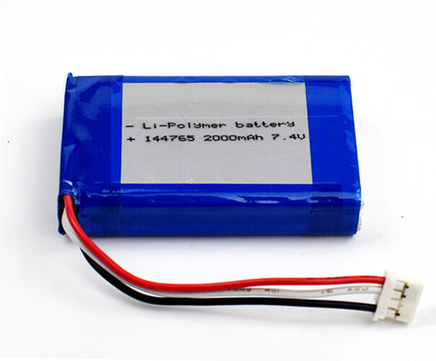 แบตเตอรี่ลิเธียมโพลิเมอร์ 144765 2000mAh 7.4V สำหรับไฟฉุกเฉิน