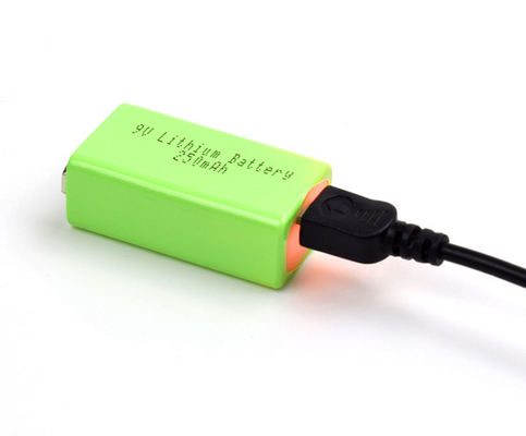 ไฟฉุกเฉิน 9V 250mAh แบตเตอรี่ลิเธียมอุณหภูมิต่ำพร้อม USB