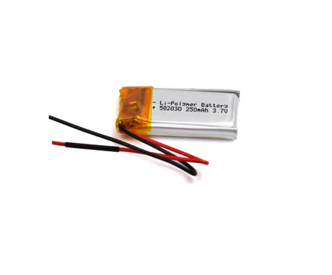 แบตเตอรี่ลิเธียมโพลิเมอร์ 3.7 โวลต์ 502030 250mAh สำหรับไฟฉุกเฉิน