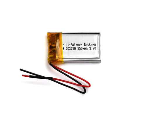 แบตเตอรี่ลิเธียมโพลิเมอร์ 3.7 โวลต์ 502030 250mAh สำหรับไฟฉุกเฉิน