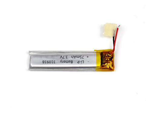 แบตเตอรี่ลิเธียมโพลิเมอร์ไฟฉุกเฉิน 310938 75mAh 3.7V พร้อมขั้วต่อ