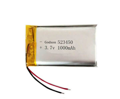 ไฟฉุกเฉินแบตเตอรี่ลิเธียมไอออนโพลิเมอร์ 1000mAh 3.7 โวลต์ 523450 ชาร์จใหม่ได้