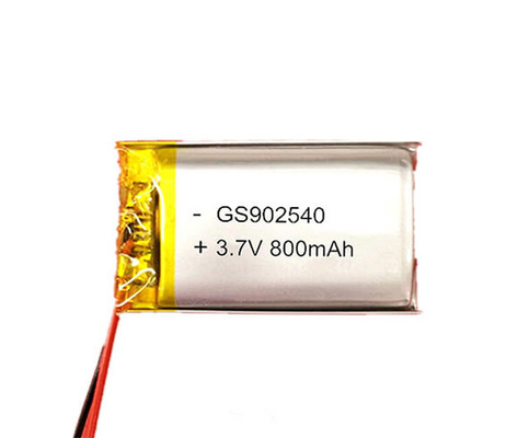 แบตเตอรี่ลิเธียมโพลิเมอร์ 902540 800mAh 3.7V ใช้สำหรับแสงสว่าง