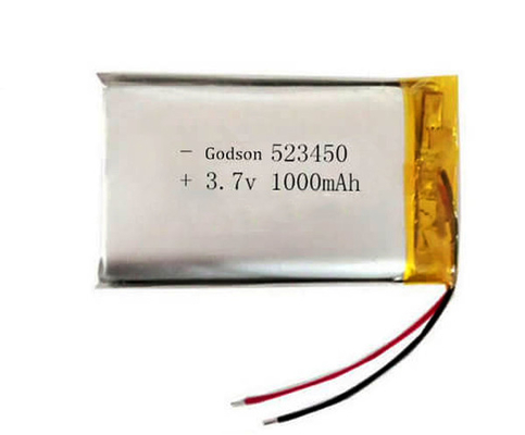 แบตเตอรี่ลิเธียมโพลิเมอร์ 18g 3.7 โวลต์ 1000mAh 523450 สำหรับไฟฉุกเฉิน