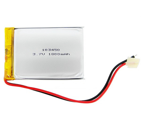 103450 ไฟฉุกเฉินแบตเตอรี่ลิเธียมไอออน 1800mAh 3.7V Lipo Cell