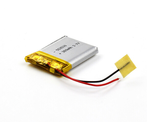 แบตเตอรี่ลิเธียมโพลิเมอร์ 3.7V เซลล์ 380mAh สำหรับไฟฉุกเฉิน
