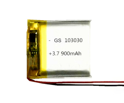 900mAh 3.7 V แบตเตอรี่ลิเธียมไอออนโพลิเมอร์ 103030 17g สำหรับกล้องวงจรปิด