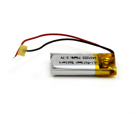 5g 431223 แบตเตอรี่ลิเธียมไอออนไฟฉุกเฉิน 70mAh 3.7V Cell