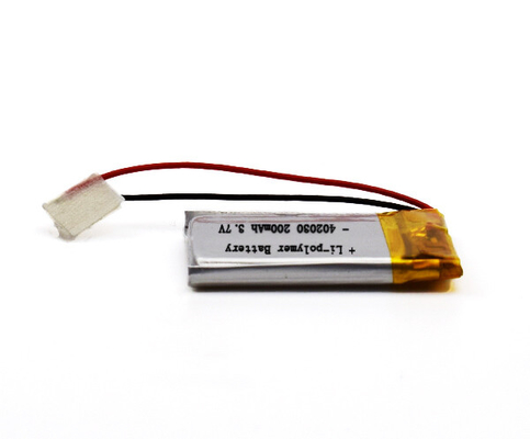 ไฟฉุกเฉินแบตเตอรี่ลิเธียมไอออน 200mAh 402030 3.7 โวลต์ 10g