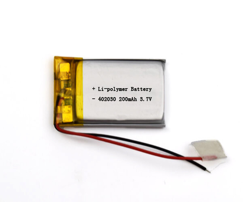 ไฟฉุกเฉินแบตเตอรี่ลิเธียมไอออน 200mAh 402030 3.7 โวลต์ 10g