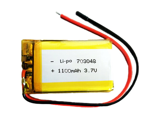 703048 ไฟฉุกเฉินแบตเตอรี่ลิเธียมไอออน 1100mAh 3.7 V 33g