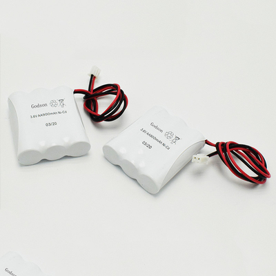 AA900mAh 3.6V ป้ายทางออกฉุกเฉินเปลี่ยนแบตเตอรี่ NiCd PVC Jacket