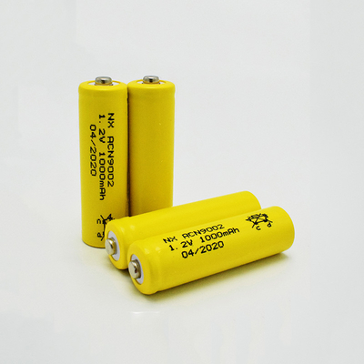 NiCd 1.2 โวลต์แบตเตอรี่แบบชาร์จไฟ AA 1000mAh OEM Custom Jacket