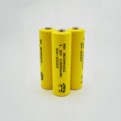 NiCd 1.2 โวลต์แบตเตอรี่แบบชาร์จไฟ AA 1000mAh OEM Custom Jacket