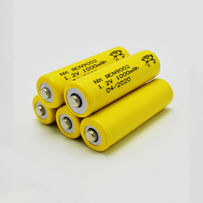 NiCd 1.2 โวลต์แบตเตอรี่แบบชาร์จไฟ AA 1000mAh OEM Custom Jacket
