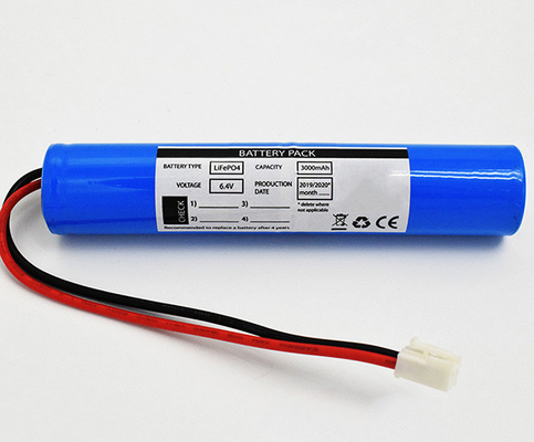 ชุดแบตเตอรี่ไฟทางออกฉุกเฉิน LiFePO4 3000mAh 6.4V สำหรับ HEV