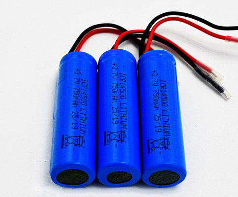 750mAh 3.7V ICR14500 แบตเตอรี่ลิเธียมไม่มีกลิ่นพร้อมแจ็คเก็ตพีวีซี