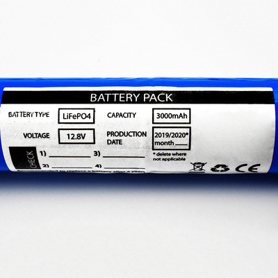 LiFePO4 26650 แบตเตอรี่แบบรีชาร์จ 3000mAh 12.8V สำหรับไฟฉุกเฉิน