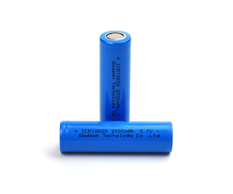 ICR18650 แบบชาร์จได้ 3.7 V 2000mAh แบตเตอรี่ลิเธียมไม่มีกลิ่น