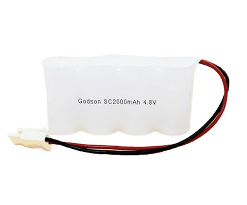 แบตเตอรี่ไฟทางออกฉุกเฉินเคียงข้างกันแพ็ค 4.8 V SC2000mAh NiCd 36g