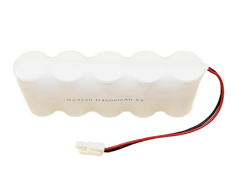 แบตเตอรี่แบบชาร์จนิกเกิลแคดเมียม 6.0 V D4000mAh แบตเตอรี่ไฟทางออก 6 โวลต์