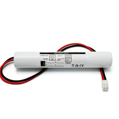 3.6 V C2500mAh แบตเตอรี่ไฟทางออกฉุกเฉิน NiCd 71g Stick Pack Battery