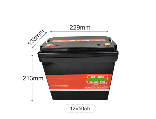 OEM แบตเตอรี่ลิตியம் 12v 50Ah แบตเตอรี่แสงอาทิตย์ พร้อมวงจรลึก